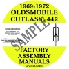 1969, 1970, 1971, 1972 OLDSMOBILE FACTORY ASSEMBLY MANUALS